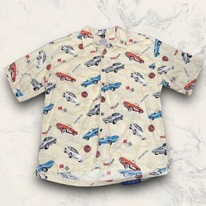 GM by David Carey Corvette Shirt Stingray Button Down Mens 3X General Motors HTF